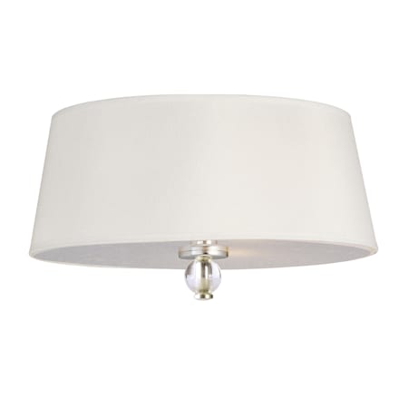Polished Nickel / White Fabric Shade