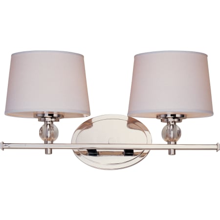 Polished Nickel / White Fabric Shade