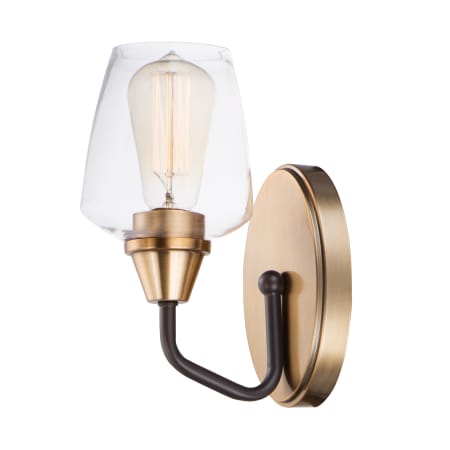 Maxim Goblet Single Light 10" Tall Bathroom Sconce Bronze / Antique Brass