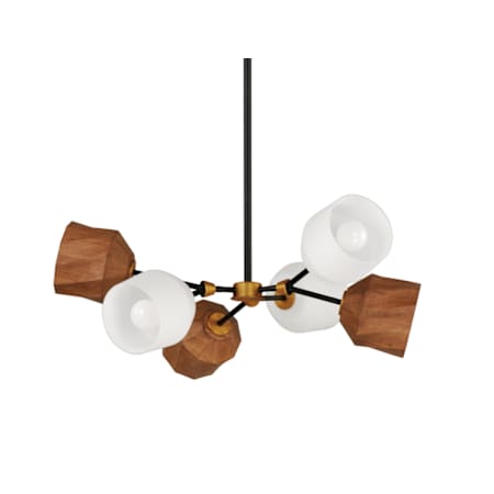 Maxim Akimbo 6 Light 31" Wide LED Chandelier Dark Bronze / Antique Brass