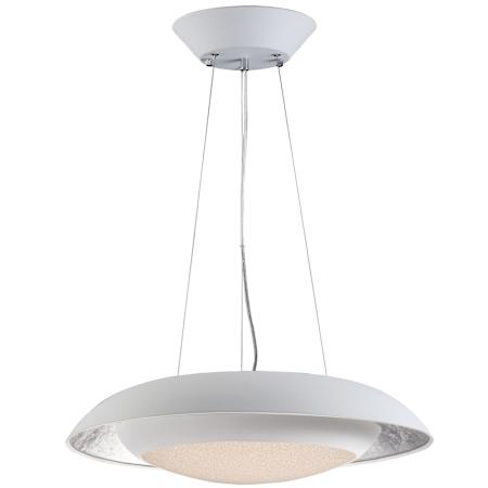 Maxim Iris 24" Wide LED Pendant with Crystalline Diffuser Silver Leaf / White