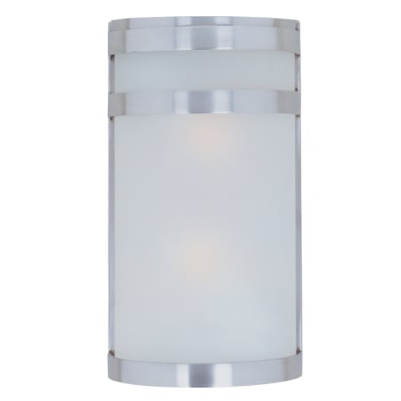 Maxim Arc 12" 2 Light Wall Sconce Stainless Steel / Frosted Glass