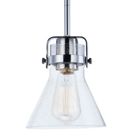 Maxim Seafarer 6" Seedy Glass Pendant Polished Chrome