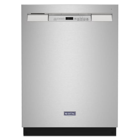Maytag 24 Inch Wide 14 Place Setting Energy Star Certified Built-In Front Control Dishwasher with Dual Power Filtration Fingerprint Resistant Stainless Steel