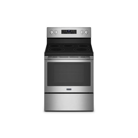 Maytag 30 Inch Wide 5.3 Cu. Ft. Free Standing Electric Range with Air Fryer and Basket Stainless Steel