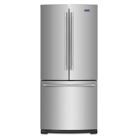 Maytag 30 Inch Wide 19.68 Cu. Ft. French Door Refrigerator with Wide-N-Fresh Deli Drawer and FreshLock Crispers Finger Print Resistant Stainless Steel