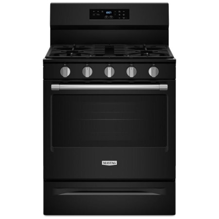 Maytag 30 Inch Wide 5 Cu. Ft. Free Standing Gas Range with No-Preheat Air-Fry and Air Baking Black