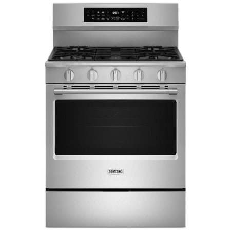 Maytag 30 Inch Wide 5 Cu. Ft. Free Standing Fingerprint Resistant Gas Range with Grill Mode Fingerprint Resistant Stainless Steel