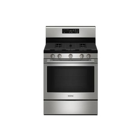 Maytag 30 Inch Wide 5.00 Cu. Ft. Free Standing Gas Range with Keep Warm™ Setting Fingerprint Resistant Stainless Steel