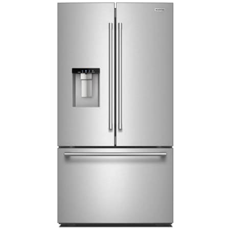 Maytag 36 Inch Wide 30 Cu. Ft. Energy Star Certified Fingerprint Resistant French Door Refrigerator with External Water and Ice Dispenser Fingerprint-Resistant Stainless Finish