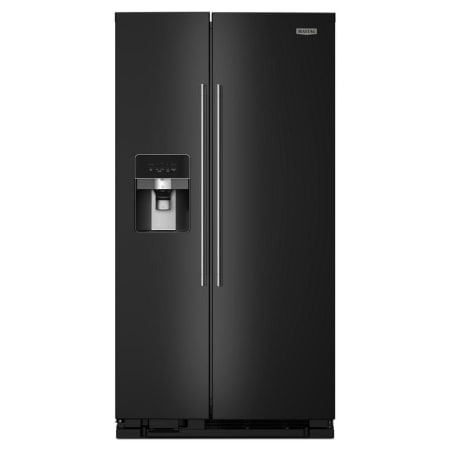 Maytag 36 Inch Wide 25 Cu. Ft. Side By Side Refrigerator with Advanced Defrost System and Gallon Door Bins Black