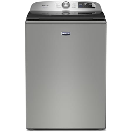 Maytag 28 Inch Wide 5.2 Cu. Ft. Top Loading Washing Machine with Smart Pet Pro Technology Classic Silver