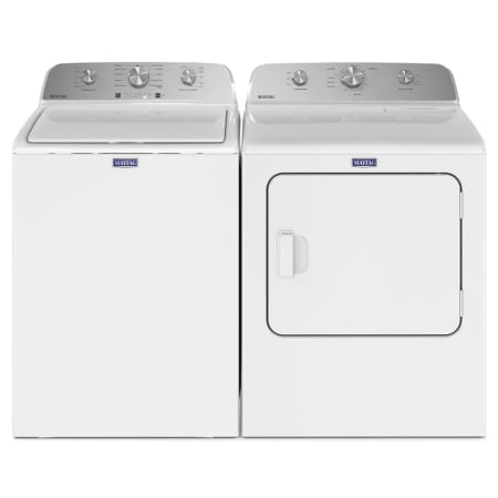 Maytag 28 Inch Wide 4.5 Cu. Ft. Washer and 29 Inch Wide 7 Cu. Ft. Gas Dryer Laundry Pair with Affresh Cycle White
