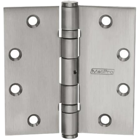 McKinney MPB91 Series MacPro 4-1/2" x 4-1/2" Non Ferrous Standard Weight Five Knuckle Square Corner Ball Bearing Hinge with Non Removable Pin Satin Stainless Steel