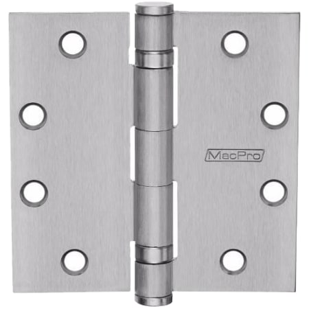 McKinney MPB79 Series MacPro 4-1/2" x 4-1/2" Standard Weight Ball Bearing Square Corner Mortise Door Hinge with Removable Pin - Single Satin Chrome
