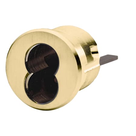 Medeco B Series Mortise Housing with Yale Cam for 6 or 7-Pin SFIC Cylinder Satin Brass