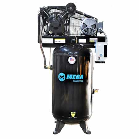 MEGA Compressor 5 HP 80 Gal 180 Max PSI Two-Stage Stationary Electric (460 Volt 3 Phase) Reciprocating Air Compressor N/A