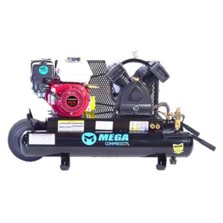 MEGA Compressor 5.5 HP 10 Gal 150 Max PSI 12 CFM Single-Stage Portable Gas Reciprocating Air Compressor with Honda Engine N/A