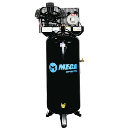 MEGA Compressor 5 HP 60 Gal 150 Max PSI 18 CFM Single-Stage Stationary Electric (208, 230 Volt 1 Phase) Reciprocating Air Compressor N/A