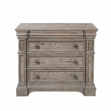 Meridian Setis 36" Wide 4 Drawer Rubberwood Dresser French Gray