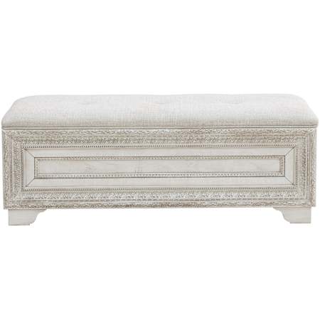 Meridian Camila 52" Wide Wood Framed Bench Cream