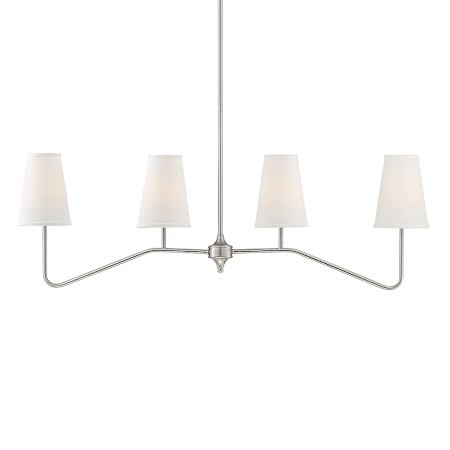 Meridian 4-Light Linear Chandelier Brushed Nickel