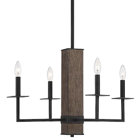 Meridian 4 Light 26" Wide Taper Candle Chandelier Remington