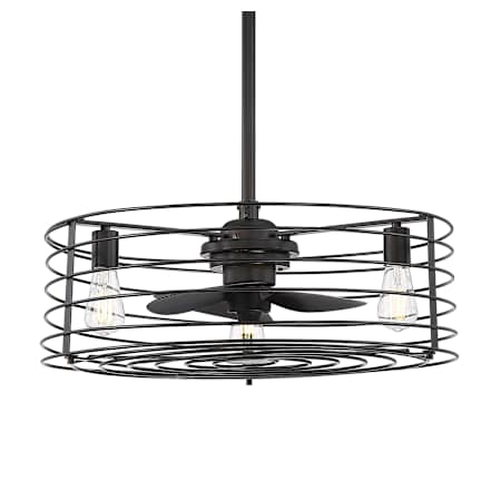 Meridian 24" 3 Blade Indoor Ceiling Fan - Remote Control and Light Kit Included Oil Rubbed Bronze