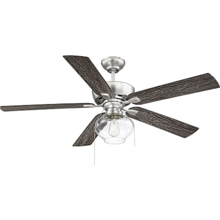 Meridian 52" 5 Blade Dual Mounting Indoor Ceiling Fan Brushed Nickel