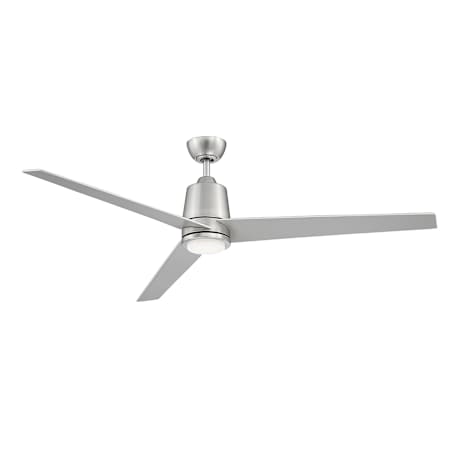 Meridian 56" 3 Blade Indoor / Outdoor LED Ceiling Fan with Remote Control Brushed Nickel