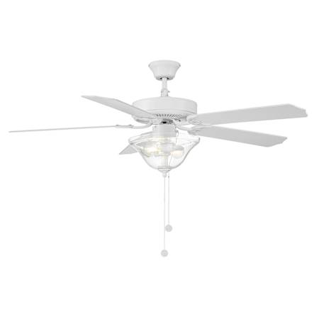 Meridian 52" 5 Blade Indoor Ceiling Fan Bisque White