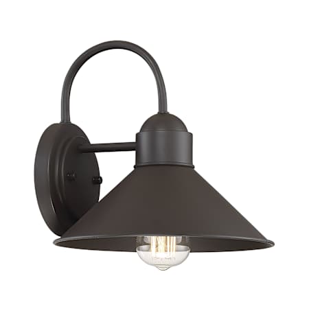 Meridian Single Light 10" Tall Outdoor Wall Sconce Oil Rubbed Bronze