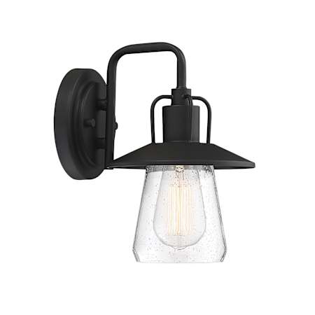 Meridian Single Light 11" Tall Outdoor Wall Sconce Matte Black