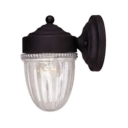 Meridian 7" Tall Outdoor Wall Sconce Textured Black