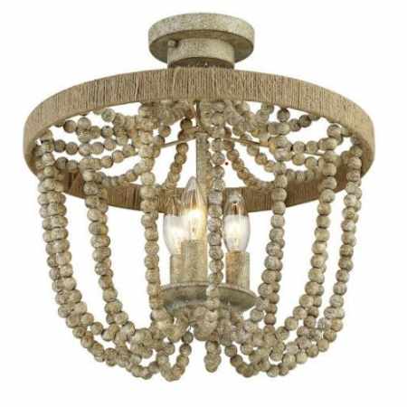 Meridian 3-Light Ceiling Light Natural Wood