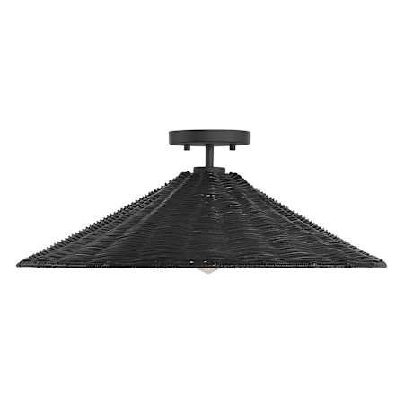 Meridian 24" Wide Semi-Flush Ceiling Fixture Matte Black