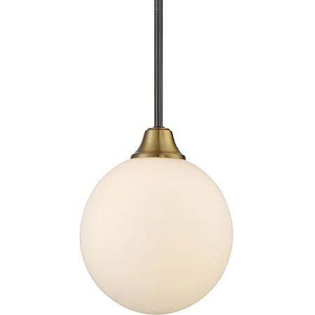 Meridian Single Light 8" Wide Mini Pendant Oiled Rubbed Bronze / Brass