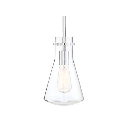 Meridian Single Light 6" Wide Mini Pendant Chrome