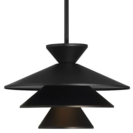 Meridian 14" Wide Pendant Matte Black