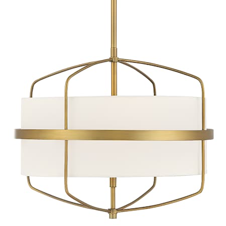 Meridian 3 Light 16" Wide Pendant Natural Brass