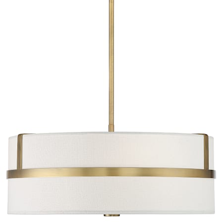 Meridian 4 Light 20" Wide Pendant Natural Brass