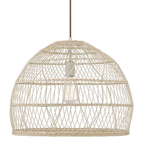 Meridian 20" Wide Pendant Natural Rattan