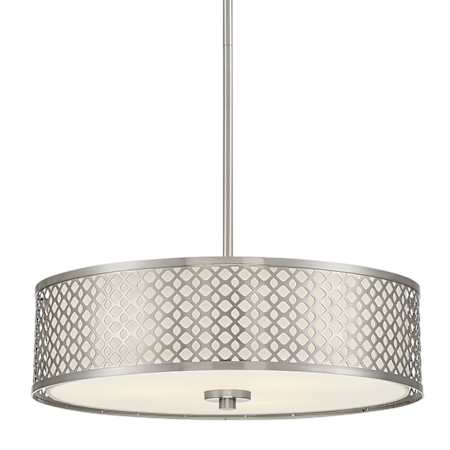 Meridian 3 Light 18" Wide Pendant Brushed Nickel