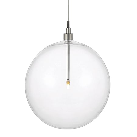 Meridian 12" Wide LED Pendant Brushed Nickel