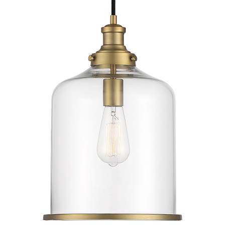 Meridian 10" Wide Pendant Natural Brass