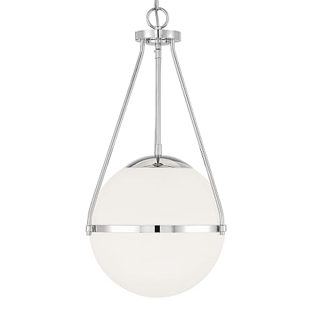 Meridian 13" Wide Abstract Pendant Chrome