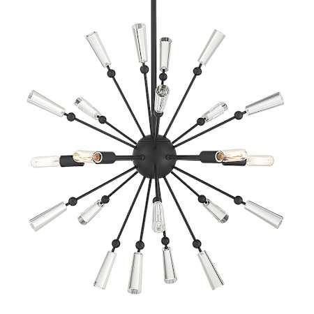 Meridian 5 Light 26" Wide Abstract Sputnik Chandelier Matte Black