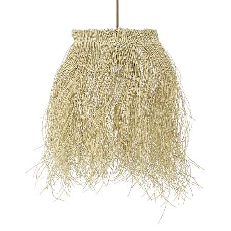 Meridian 16" Wide Abstract Pendant Natural Rattan