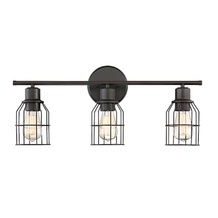 Meridian 3 Light 24" Wide Bathroom Vanity Light Oil Rubbed Bronze