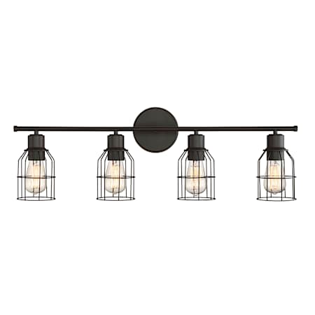 Meridian 4 Light 32" Wide Bathroom Vanity Light Oil Rubbed Bronze